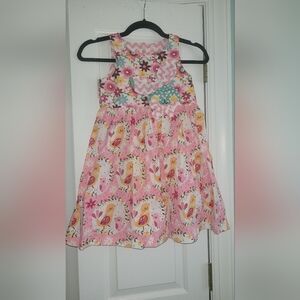 Jelly The Pug Multicolor Floral Kids Dress